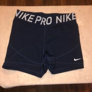 Navy Women’s Nike Pro Shorts